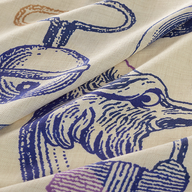 エルメス カシシル Inventaire Poetique pour un Conte Sellier Inventaire Poetique pour un Conte Sellier shawl 140 | Hermès